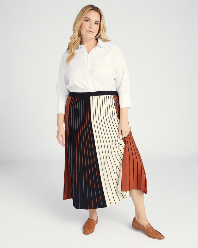 Black Multi $|& Gilli Colorblock Knit Maxi Skirt - SOF Full Front