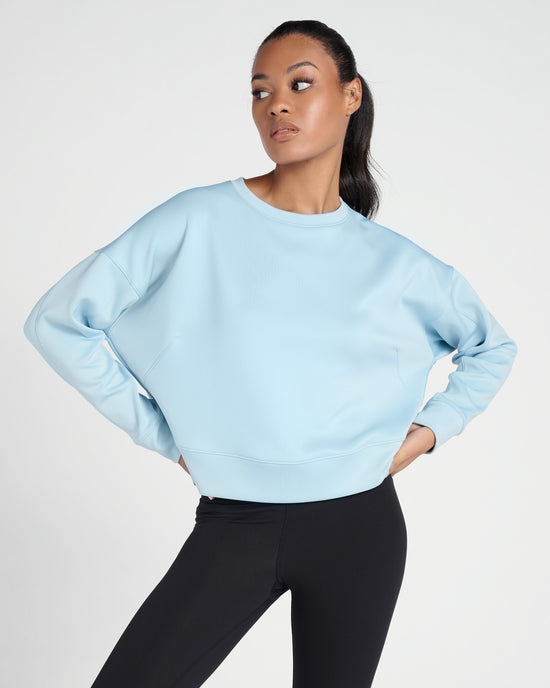 Arctic Blue $|& Interval Scuba Like Pullover - SOF Front