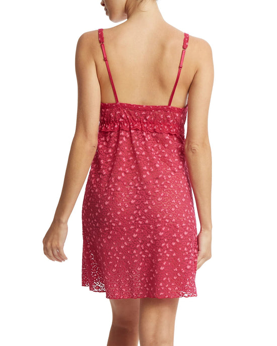 Berry Sangria/Pink Sapphire $|& Hanky Panky Cross-Dyed Leopard Chemise - VOF Back