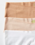 Light Neutrals White/Pale/Sand $|& Panty Promise Low Rise Thong Pack - Hanger Detail