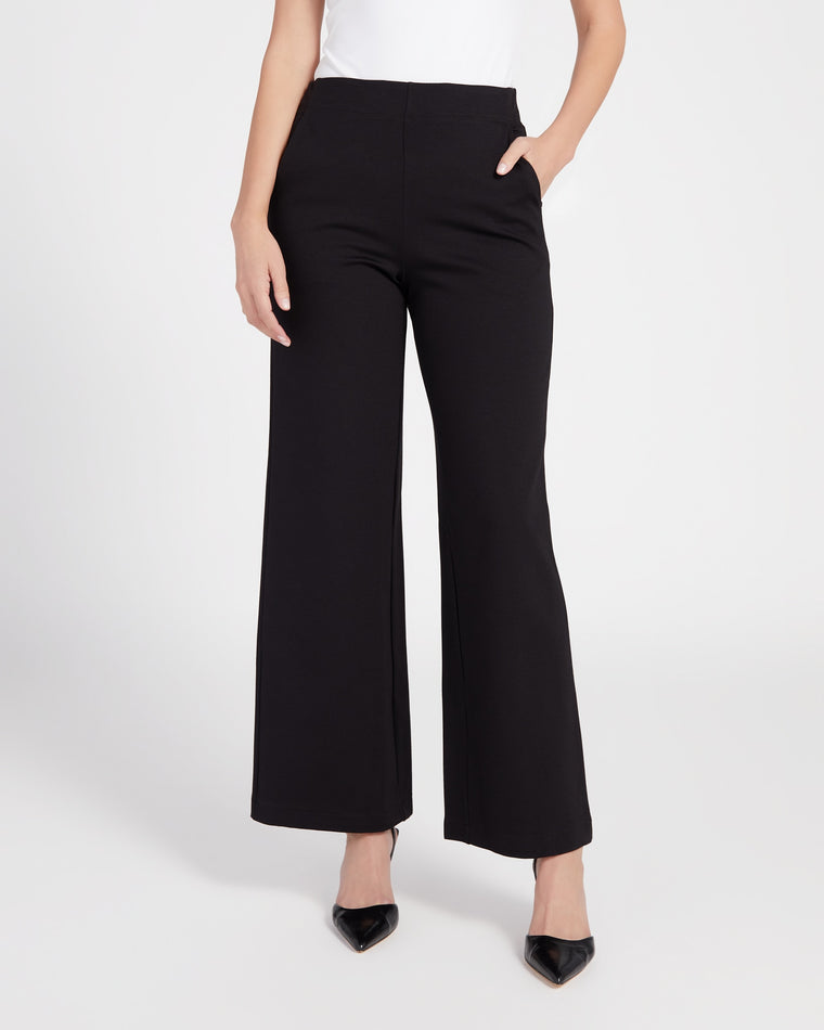 Black Black $|& W. by Wantable Wide Leg Dressy Pull On Pant - SOF Front