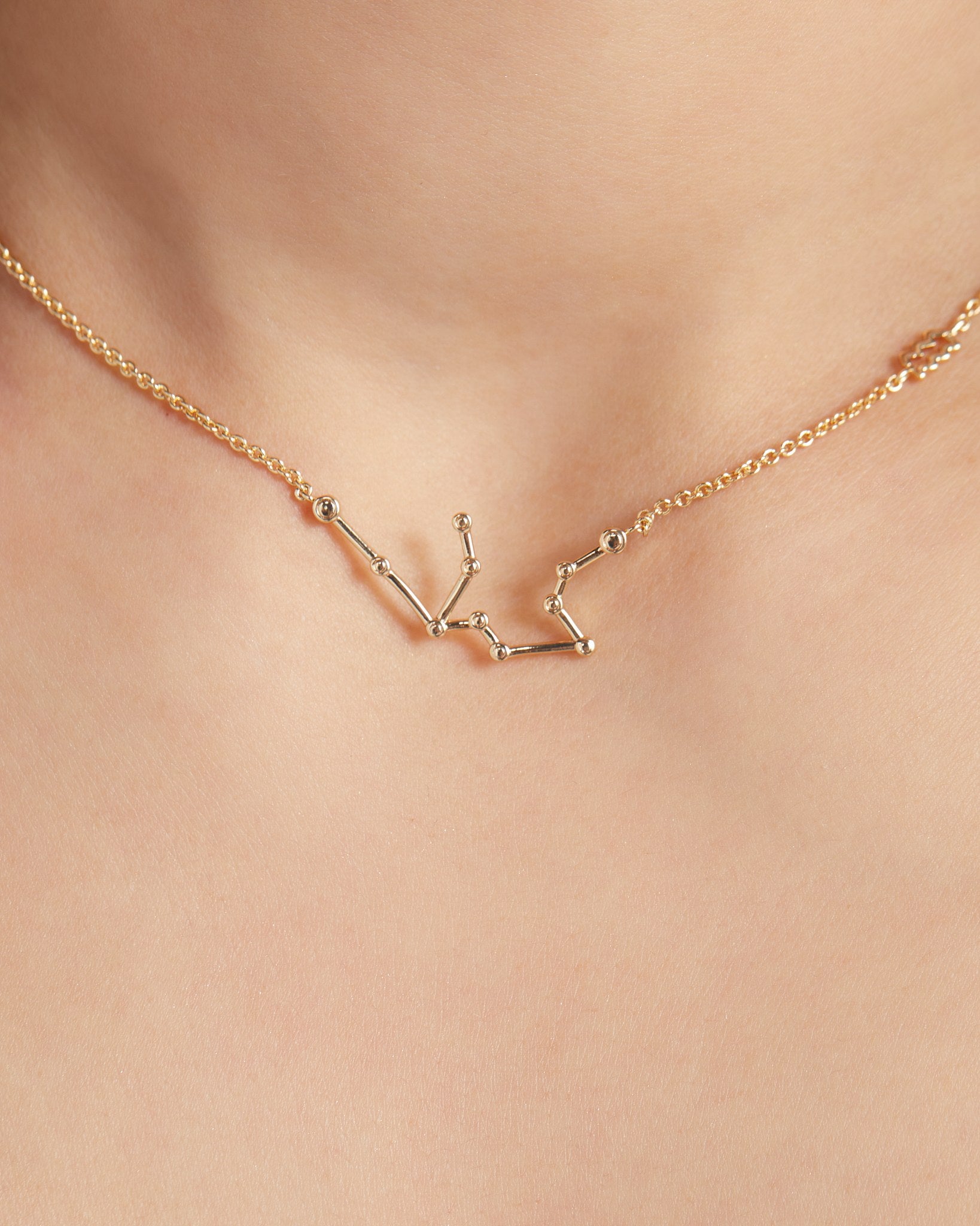 Gold $|& Sterling Forever Station Constellation Pendant Necklace - SOF Front