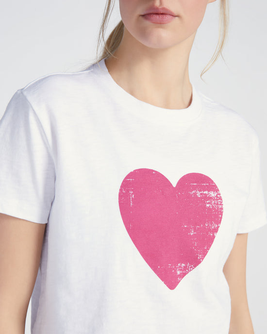 White $|& Z Supply You Are My Heart Tee - SOF Detail