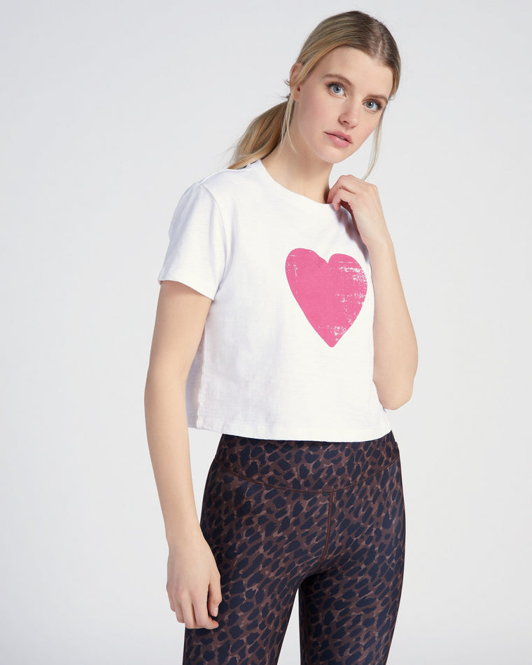White $|& Z Supply You Are My Heart Tee - SOF Front