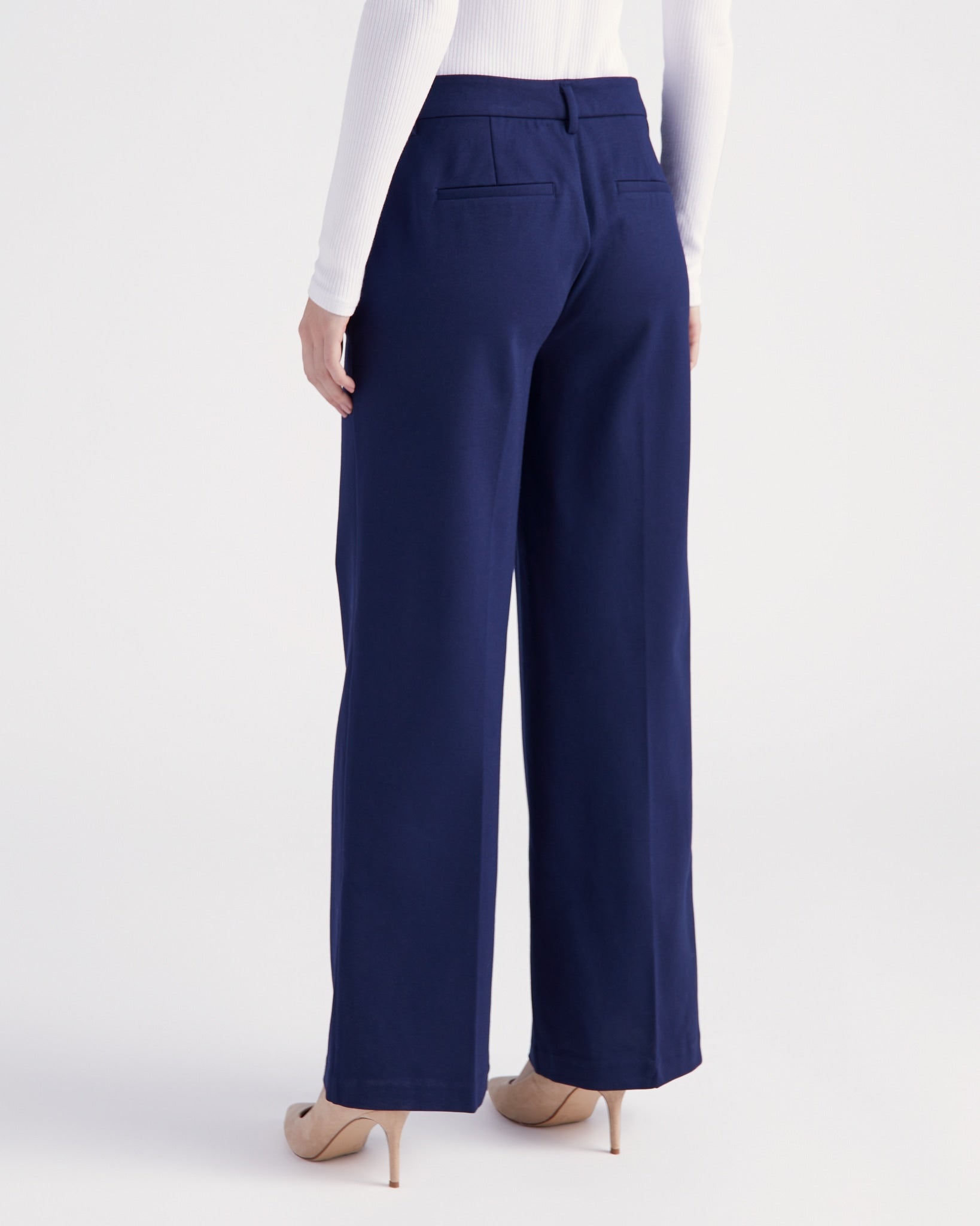 Cadet Blue $|& Liverpool Kelsey Wide Leg Trouser - SOF Back