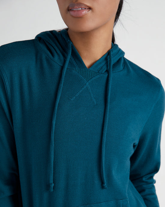 Reflecting Pond $|& Interval Hacci Pocket Hoodie with Ribbed - SOF Detail