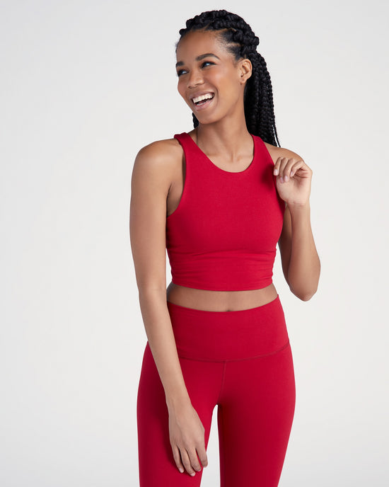 Ruby $|& Interval Recharge Racerback Yoga Sportsbra - SOF Front