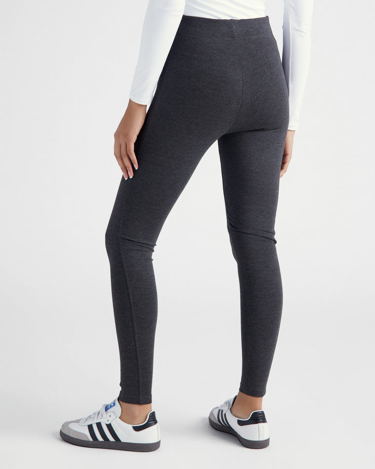 Heather Charcoal $|& Search For Sanity Seamed Ponte Legging - SOF Back