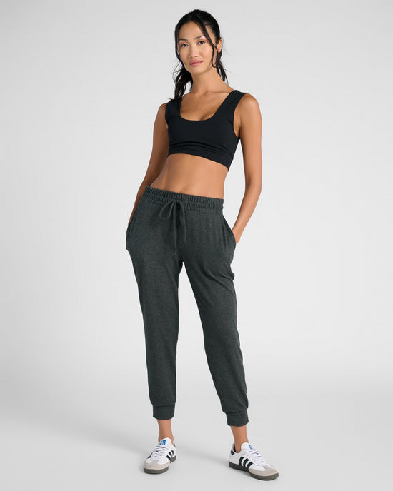 Charcoal $|& Interval Cashmere-Like Flex Jogger - SOF Full Front